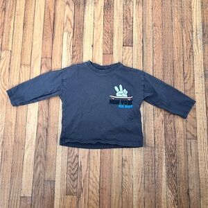 Zara 12/18 NY Skater Long sleeve graphic top